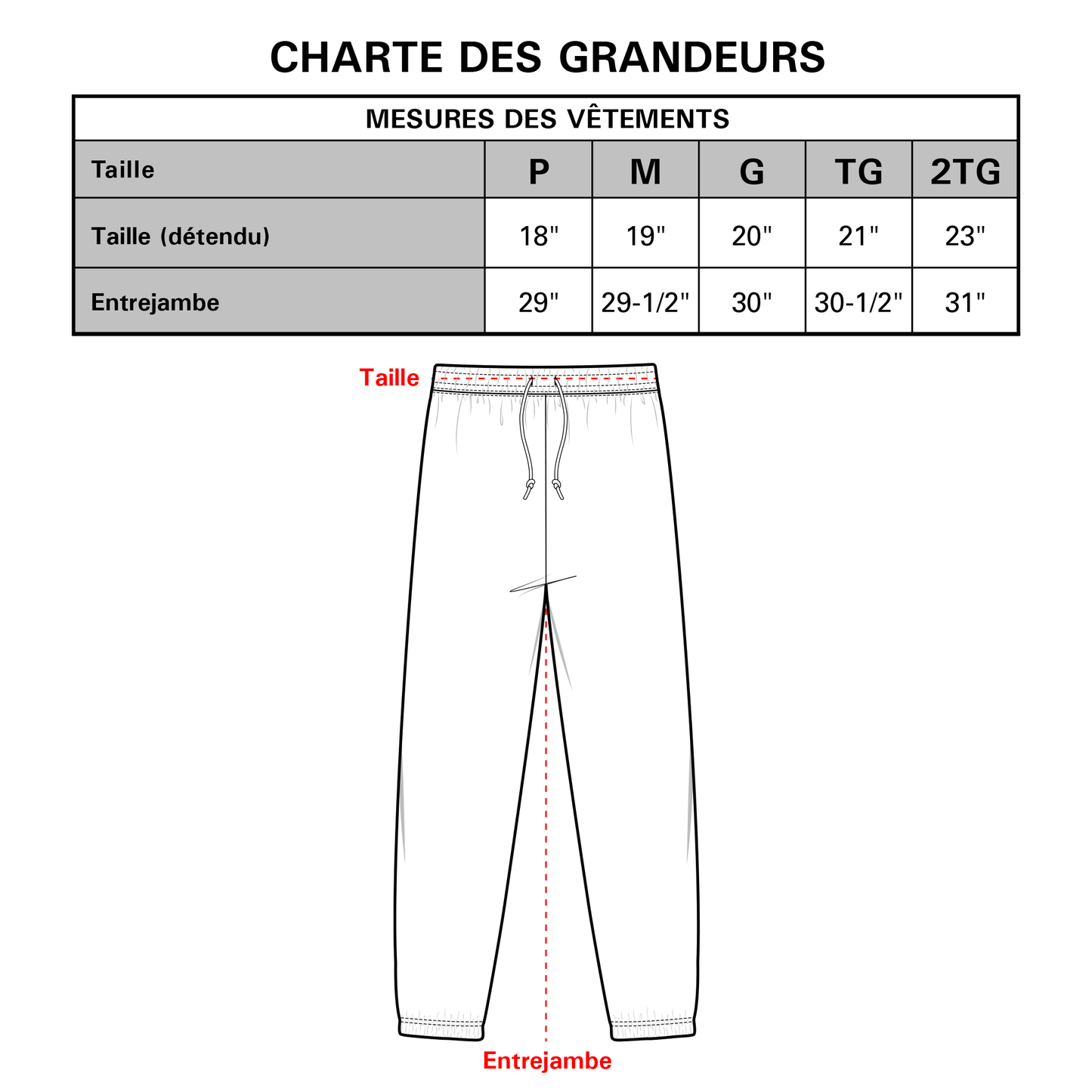 PANTALON MOLLETONNÉ - ADULTE UNISEXE